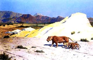 Lioness and Her Cubs
