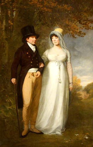 William Blathwayt IV and His Wife, Frances Scott, out Walking