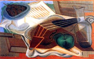 Violin and Fruit Dish