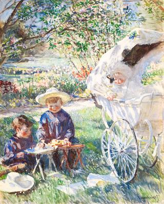 Children in the Flower Garden