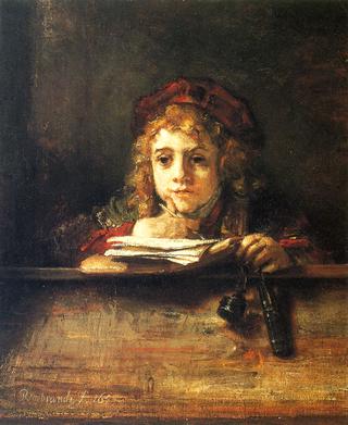Titus at his desk