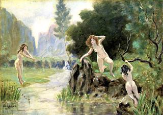 Three Girls Bathing