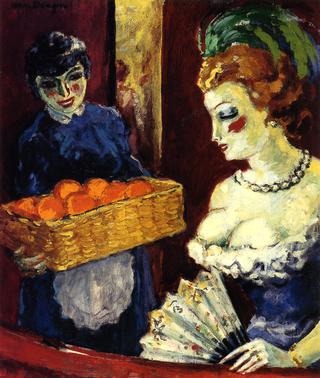 Woman and Orange Vendor