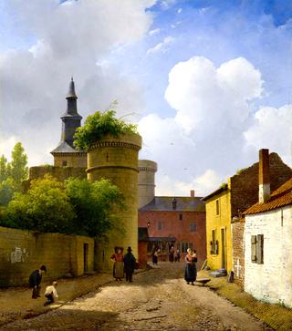 Street in Huy, Belgium