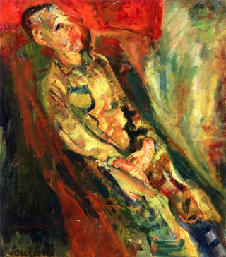 Young Man Lying at an Angle