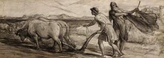 Ploughing: Study for 'The Mantle of Elijah'