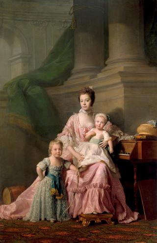 夏洛特女王（1744-1818）和她的两个大儿子