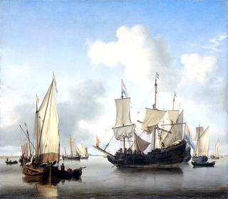 Ships Anchored Offshore