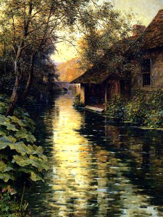 Boathouse on a Stream