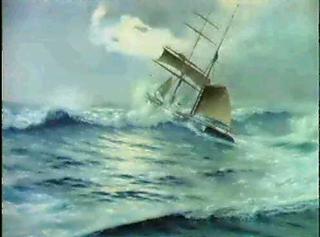Das Schiff Capeando in Schwerer See