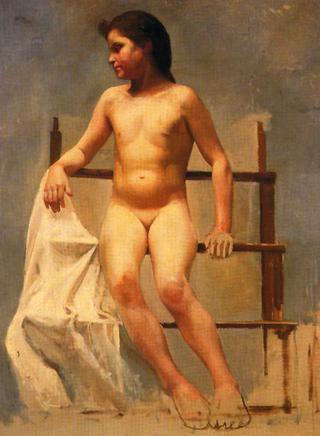 Nude Girl on the Stairs
