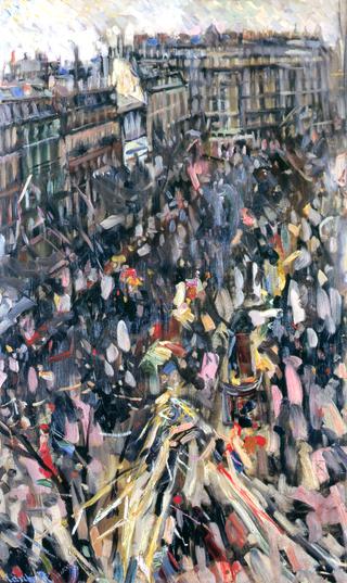 Crowd on the Boulevard in Mid-Lent