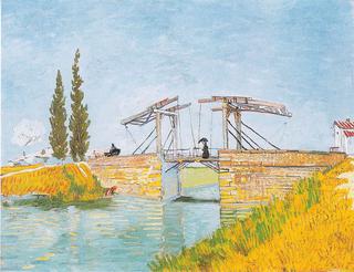 The Langlois Bridge with a Lady with an Umbrella