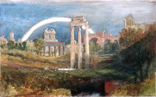 Rome, View of the Forum with a Rainbow