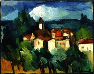 Landscape with Red Roofs