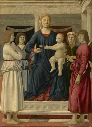 Virgin and Child Enthroned with Four Angels