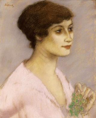 Woman with Grapes