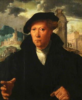 A Young Man Gesticulating with his Right Hand