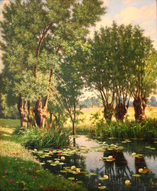 River Scene in Spring, France