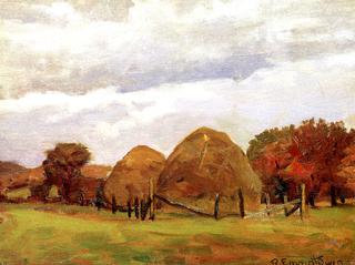 Haystacks in Autumn
