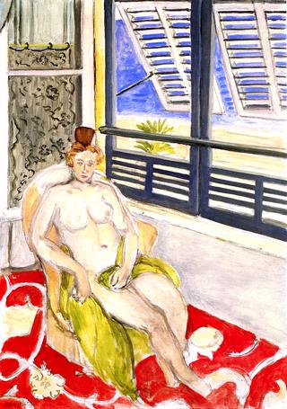 Nude with a Spanish Comb, Seated by a Window