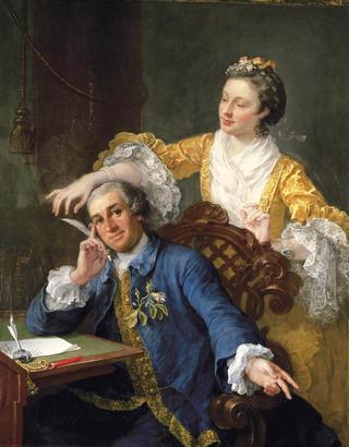 大卫·加里克和他的妻子伊娃·玛丽亚·维格尔