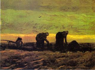 Two Peasant-women Stinging Peat