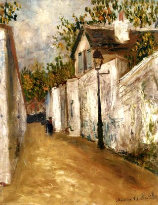 The Rue Saint-Vincent and a Thatched Roof House in Montmartre
