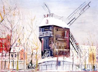 The Moulin de la Galette in the Snow