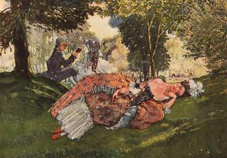 Young Woman Sleeping on the Grass