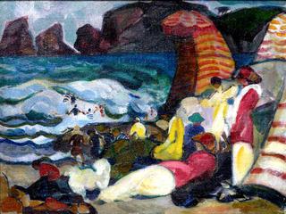 Beach Scene at Hendaye