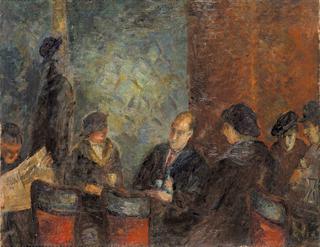 Self-portrait in a Parisian Cafe