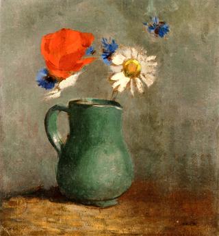 Pitcher with Poppy and Daisy