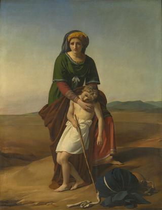 Agar and Ismael in the Desert