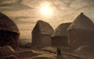 Haystacks at Dusk