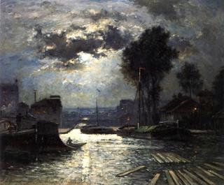The Canal Saint-Denis, View from the Metz dock, Paris