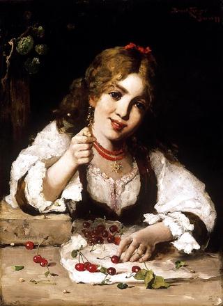 Girl with Cherries