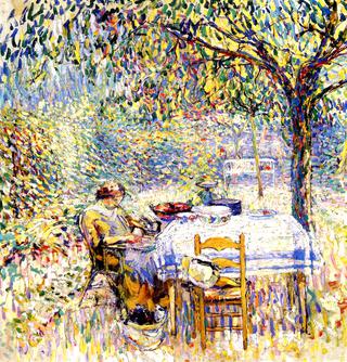 Artist's Wife in Garden