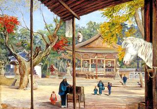 Entrance to the Temple at Kobe, Japan