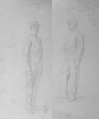 Soldat: tenue actuelle (à gauche) et nouveau costume (à droite)