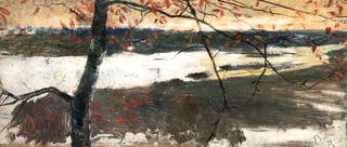 Autumn Landscape with River