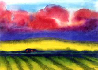 Marsh Landscape with Farm