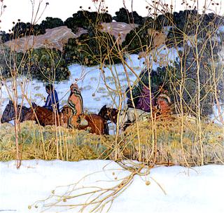 Running Through the Chamisa - Winter
