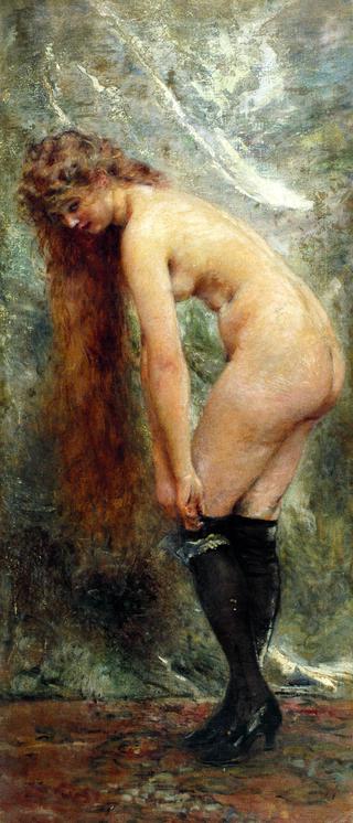 Nude in Black Stockings