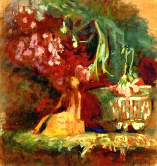 Carnations and Statuette