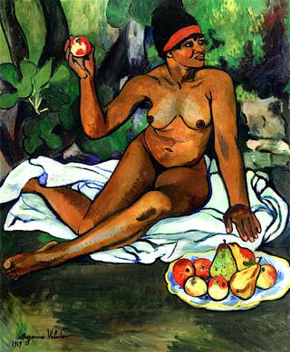 Mulatto Woman Seated with an Apple