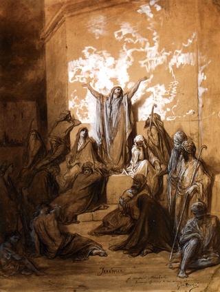 Jeremiah Preaching to His Followers