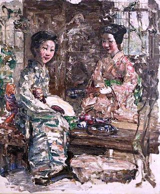 Tea Ceremony with Japanese Girls