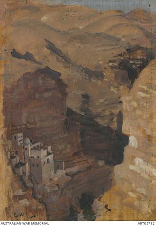 Monastery in the Ravine of Wady Kelt