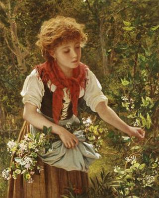 Picking honeysuckle